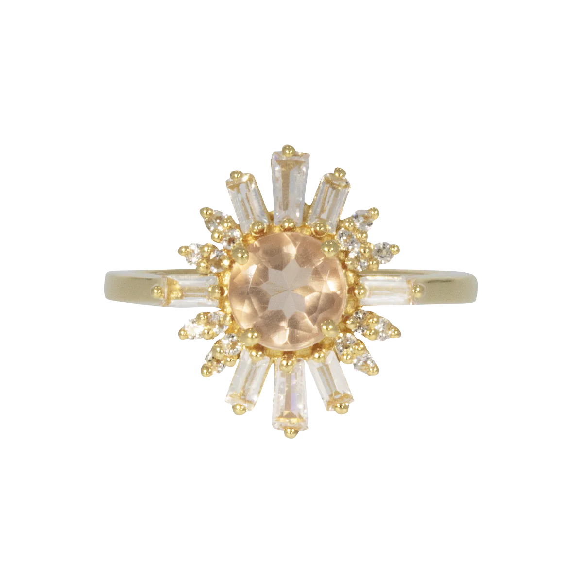 Ring Dehli Gold "Statement Ring med Morganite"