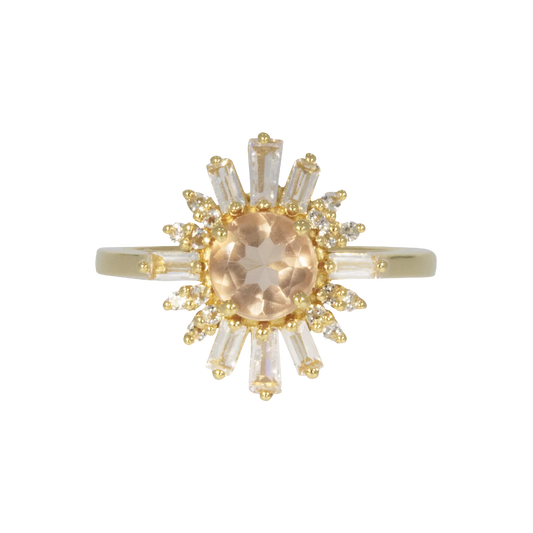 Ring Dehli Gold "Statement Ring med Morganite"