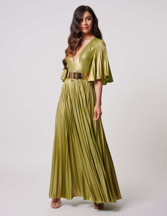 Metallic Dress Misse Lime