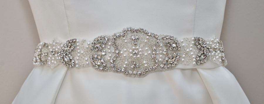 Belte "Castle Hill Silver Sparkle" - Ivory onesize