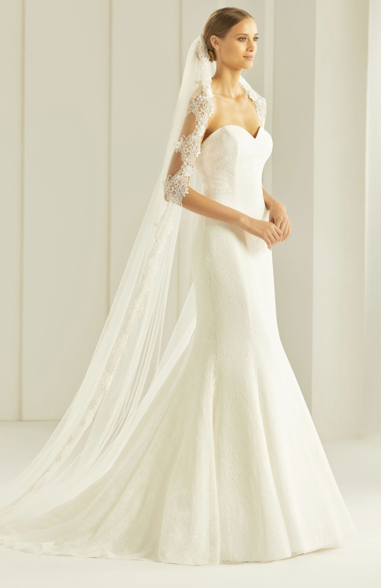 Slør "Guipure lace" 300 cm