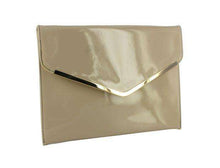 Last inn bildet i Galleri-visningsprogrammet, Selskapsveske Lacquered Envelope Bag - Nude