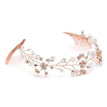 Swarovski Crystal Hairvine - Rosegold