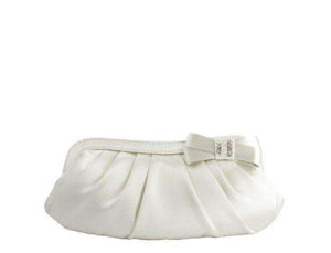 Selskapsveske Satin Bow Decor Bag - Ivory