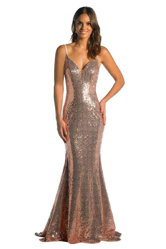 Sequin Rose Dress - Rose Gold 6