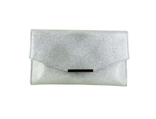 Selskapsveske Clutch Envelope Metallic - Silver