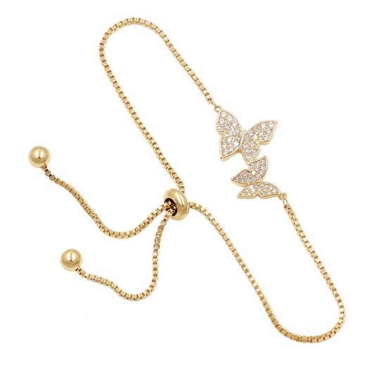 Armbånd "Crystal Butterfly Gold"