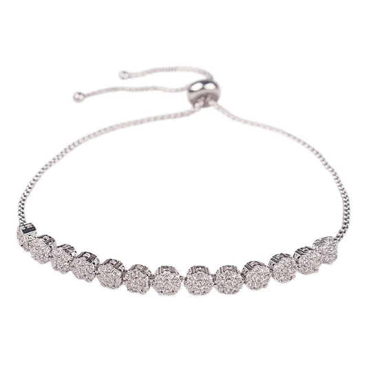 Armbånd "Clear Crystal Adjustable Silver"
