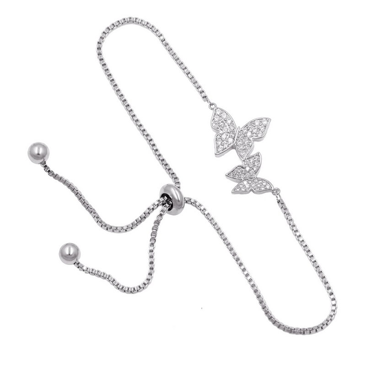 Armbånd "Crystal Butterfly Silver"
