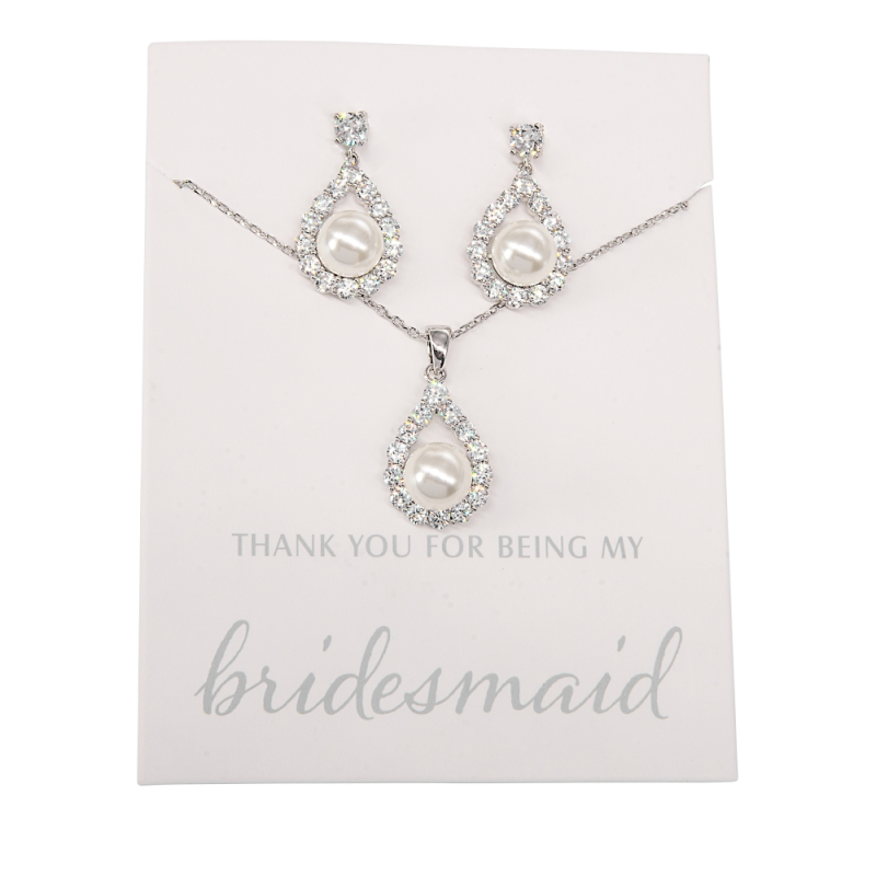 Øredobber "Bridesmaid Set Silver"
