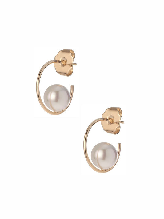 Øredobber "Pearl in Hoop Gold"