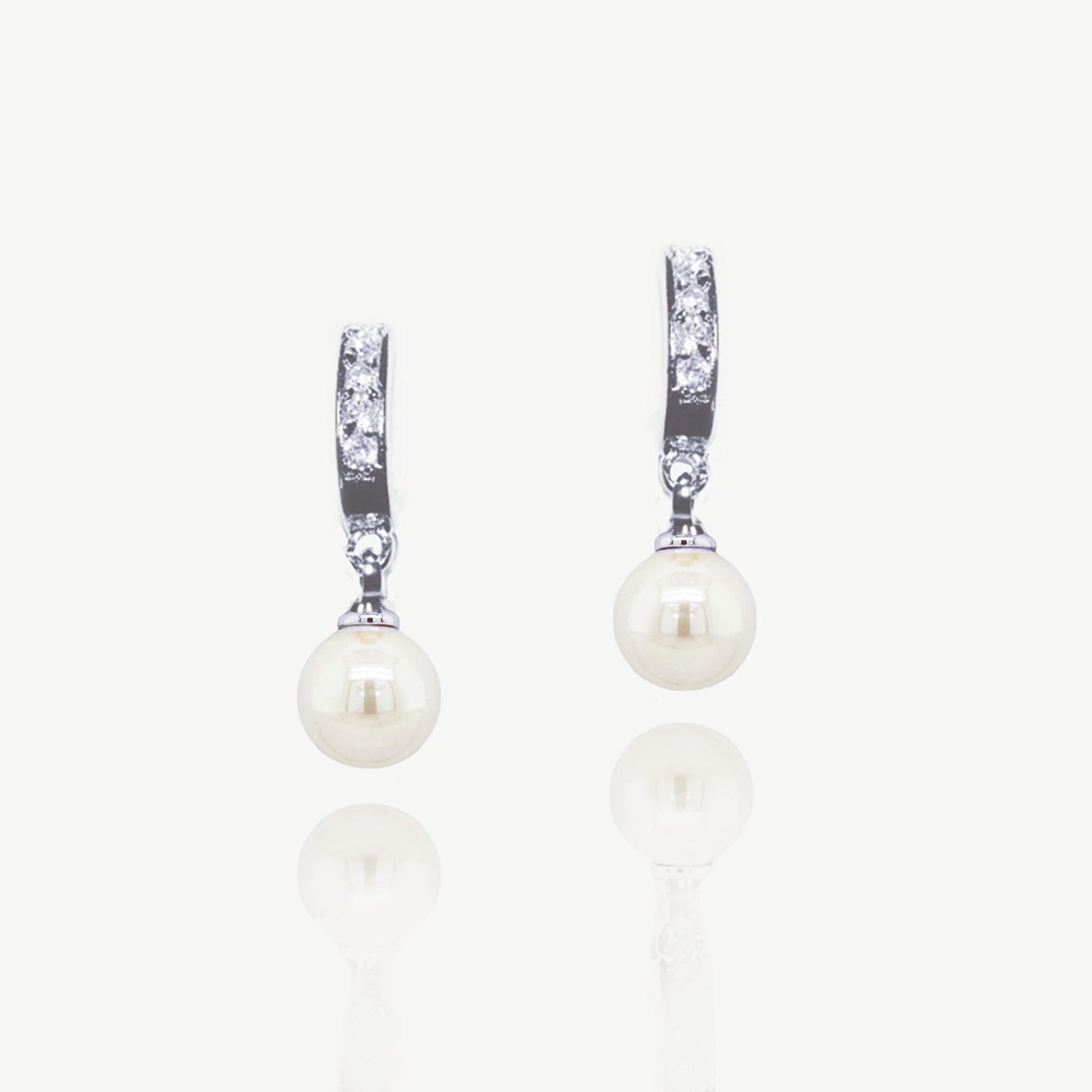 Øredobber "Pearl Starlight Crystal Silver"