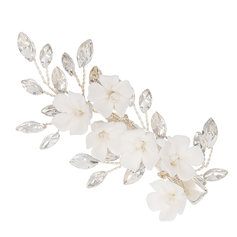 Floral Beauty Clip - Silver