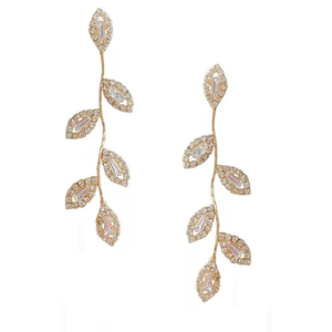 Sparkly Vine Earrings - Gold