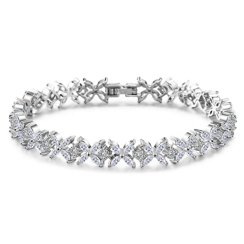 Leafs Sparkle Bracelet - Silver