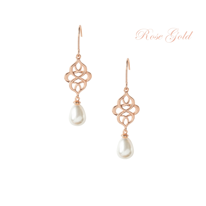 Øredobber "Celtic Knot Bridal Rose Gold"