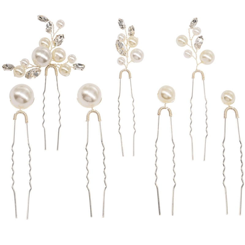 Hårpynt "Glam Hair Pin Collection Silver"