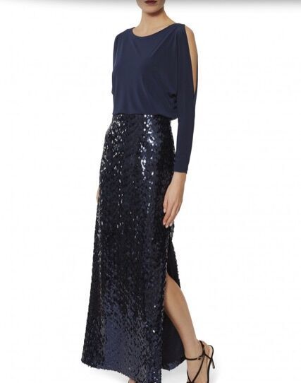 Sequin Skirt Evening Dress - Spring Navy 18