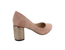 Last inn bildet i Galleri-visningsprogrammet, Selskapssko Pump Nude Sparkling Cube