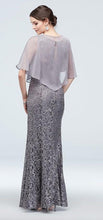 Last inn bildet i Galleri-visningsprogrammet, Cape Dress Silver Sequin Lace