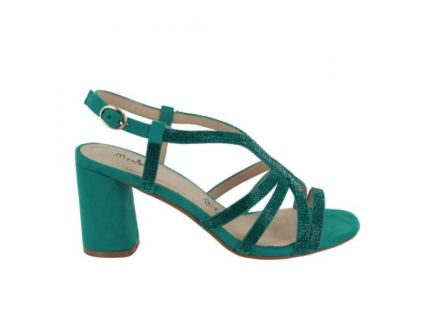 Crystal Sandal Suede 7cm - Verde 38