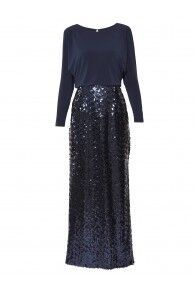 Sequin Skirt Evening Dress