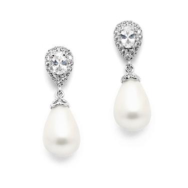 Pear Stone & Pearl Earring