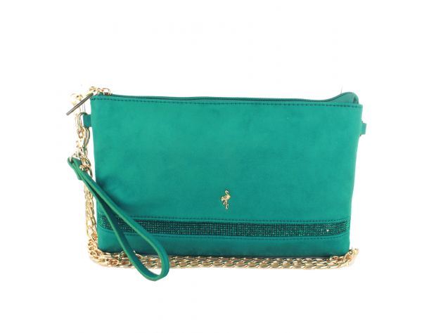 Selskapsveske - Crystal suede - Green