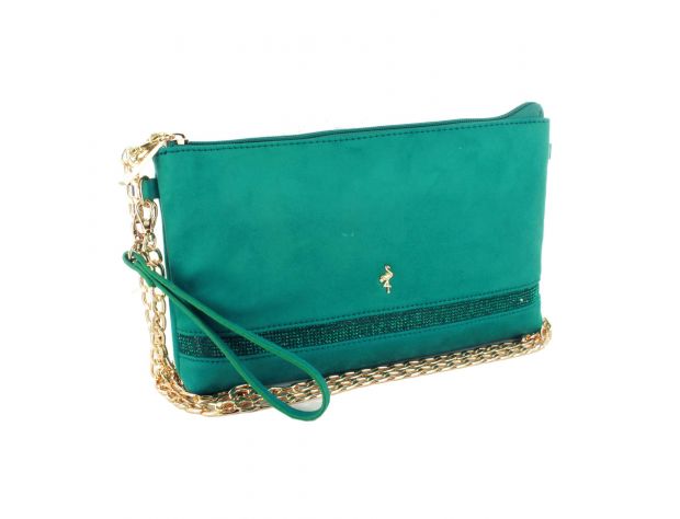 Selskapsveske - Crystal suede - Green
