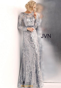 Longsleeve Sequin Detail Dress - Silver 8