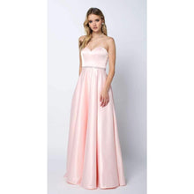 Last inn bildet i Galleri-visningsprogrammet, Satin Lace-up Evening dress - Blush XS