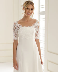 Bolero Topp Blonde Rund Hals 3/4 Arm - Ivory 44