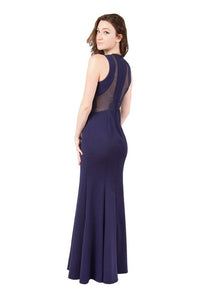 Illusion Cut-Out Dress - Navy 2