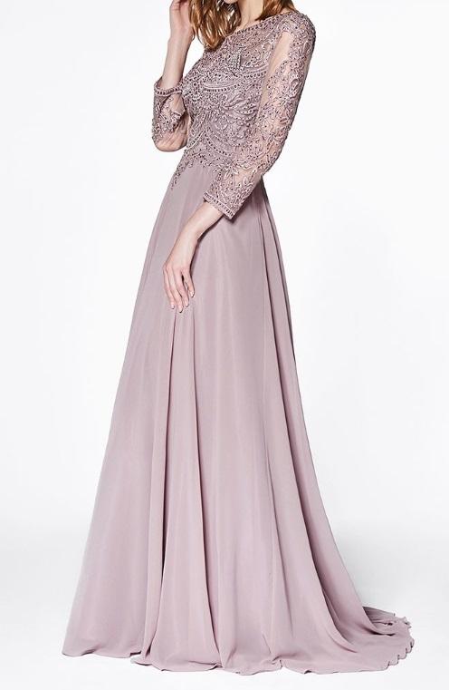 Dress Embrodery Detail Top - Mauve XL