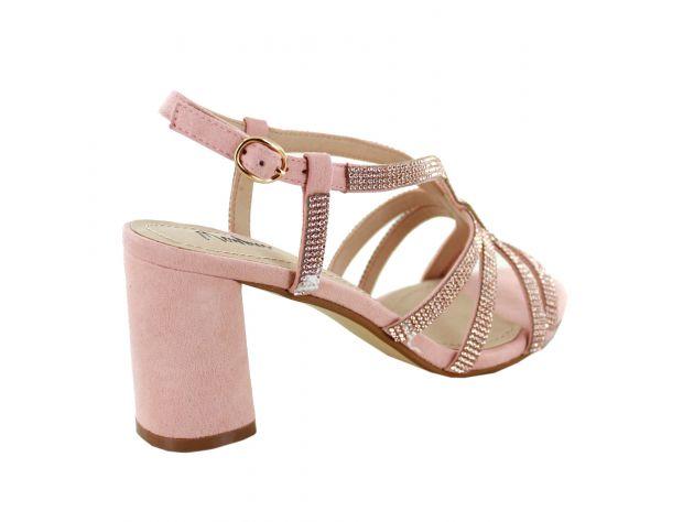 Crystal Sandal Suede 7 cm