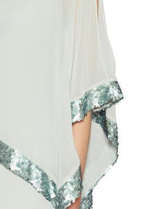 Cape Dress Sequin - Light Mint 16