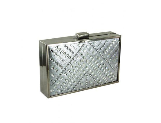 Selskapsveske Box Rhinestone Clutch 15x3x10cm