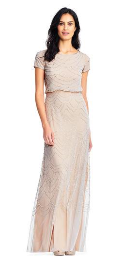 Silver Nude Sparkle Dress - Nude 14W