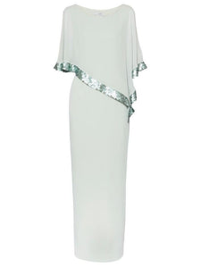 Cape Dress Sequin - Light Mint 16