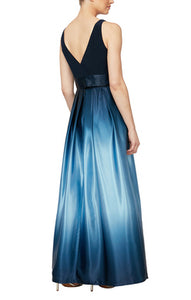 Katja Satin A-line Dress - Navy 34