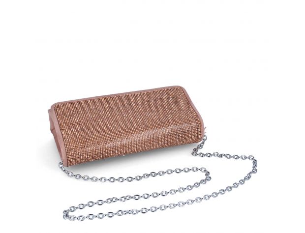 Veske "Suede Rose Gold Sparkle" - Nude/Rosè