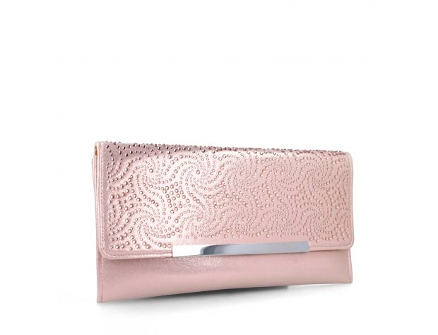 Selskapsveske pink metallic w/glitter - pink