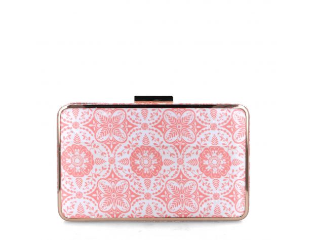 Selskapsveske printed melocoton peach - peach