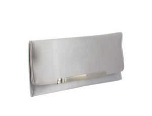 Selskapsveske Wide Envelope Satin - Grey
