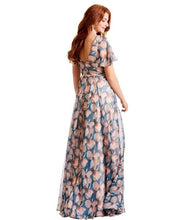 Last inn bildet i Galleri-visningsprogrammet, Selskapskjole &quot;Butterfly Sleeve Floral&quot; - Multi 40