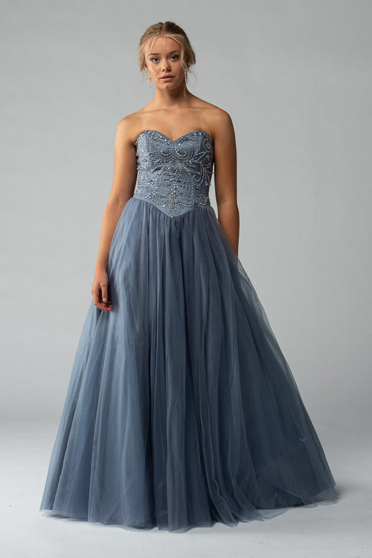 Ballkjole 884 Grey Blue