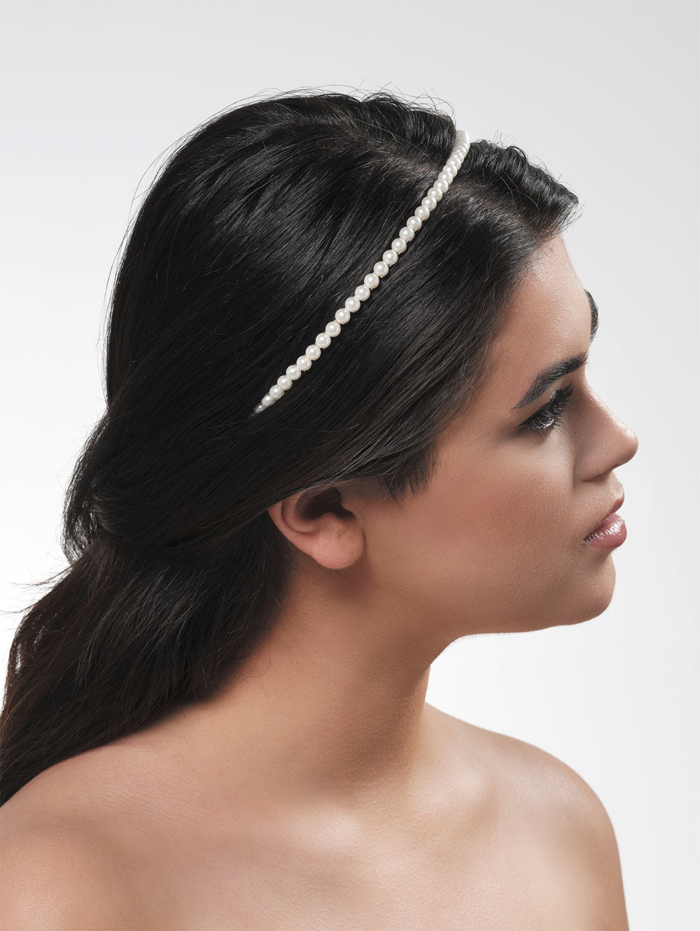 Gold tiara with pearls - gold