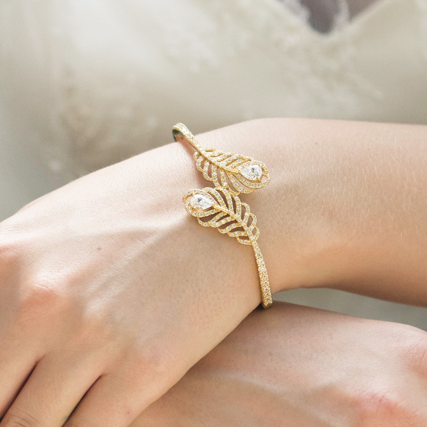 Armbånd "Long Island Leaf Gold"