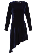 Last inn bildet i Galleri-visningsprogrammet, Stretch Velvet Asymmetric Peplum Dress