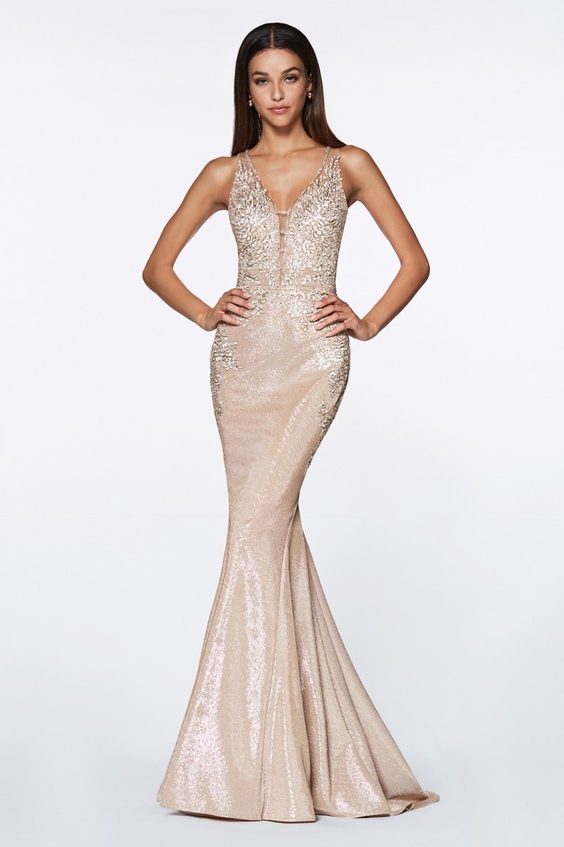 Champagne/Gold Mermaid dress